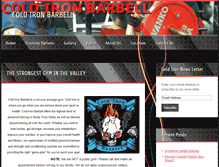 Tablet Screenshot of coldironbarbell.com